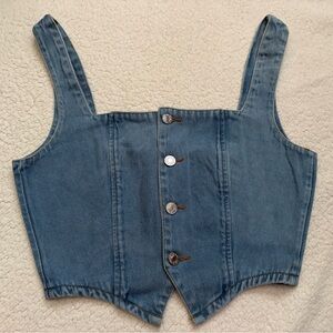 Amazon Cropped Jean Top Size M